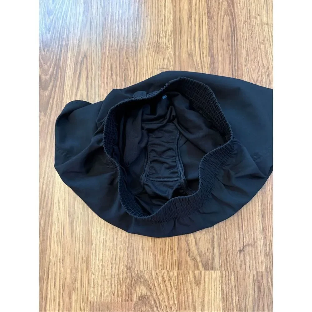 GAP Kids' Elastic High Waist Built-In Brief Athletic Shorts Navy Blue Size Large